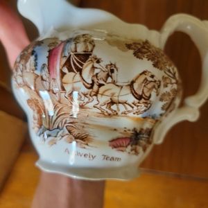 Coaching Days Creamer by Ridgway Staffordshire England